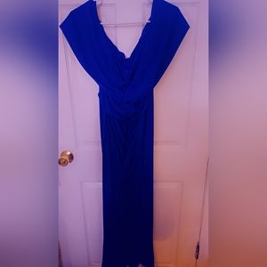 Royal Blue Ruched Party Dress
